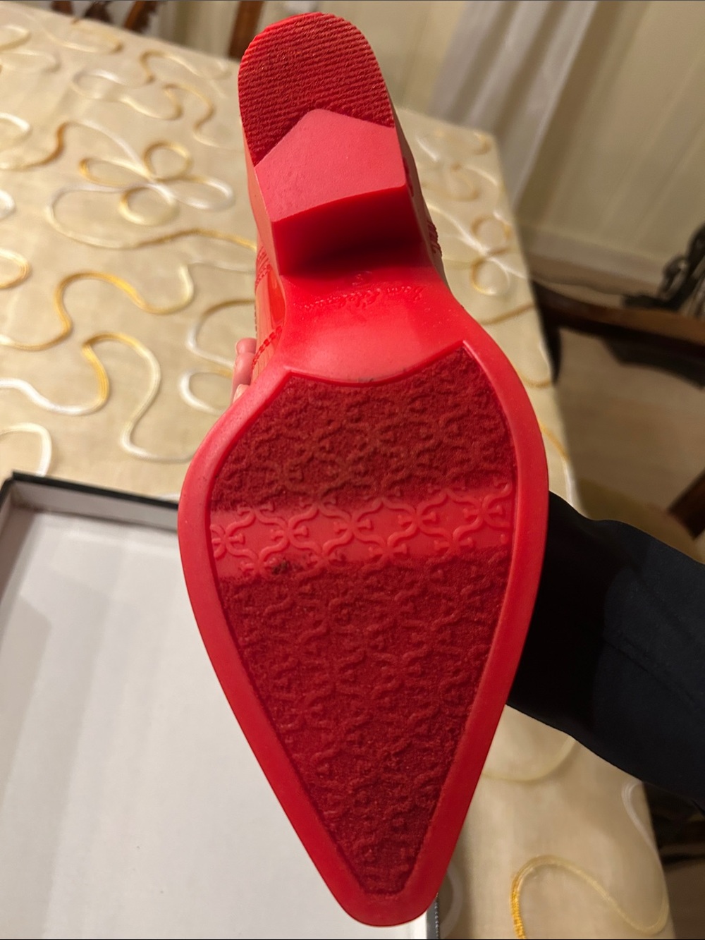 Sam Edelman Red Patent Chelsea Ankle Boots - Picture 4 of 5